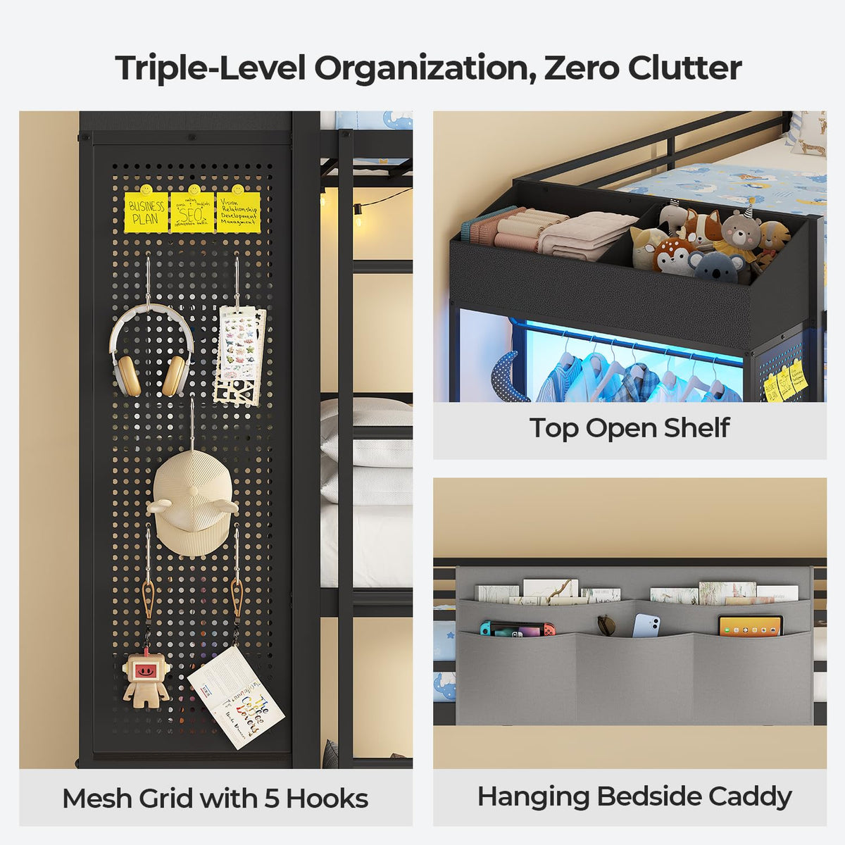 Triple Bunk Bed with 6 Storage Drawers X5985