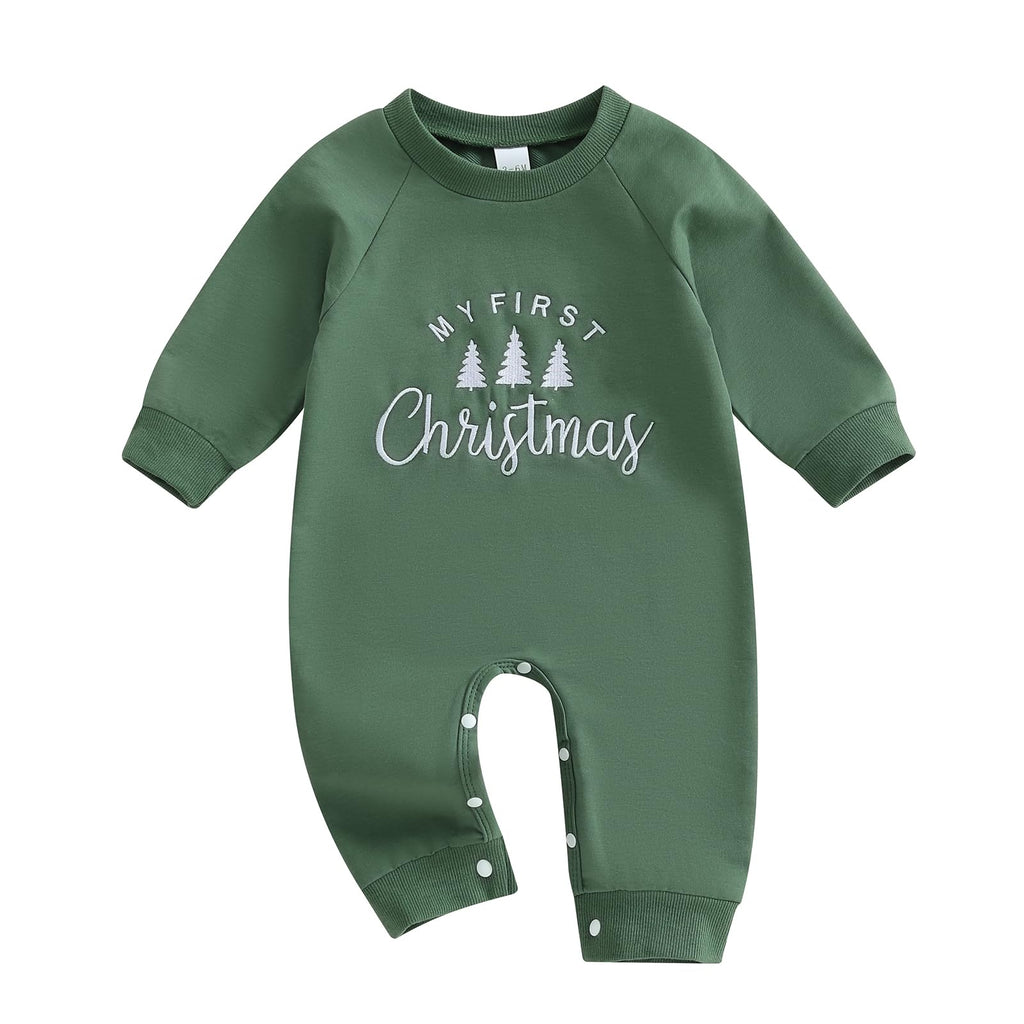 Newborn Thanksgiving Sweatshirt Jumpsuit Romper D130790
