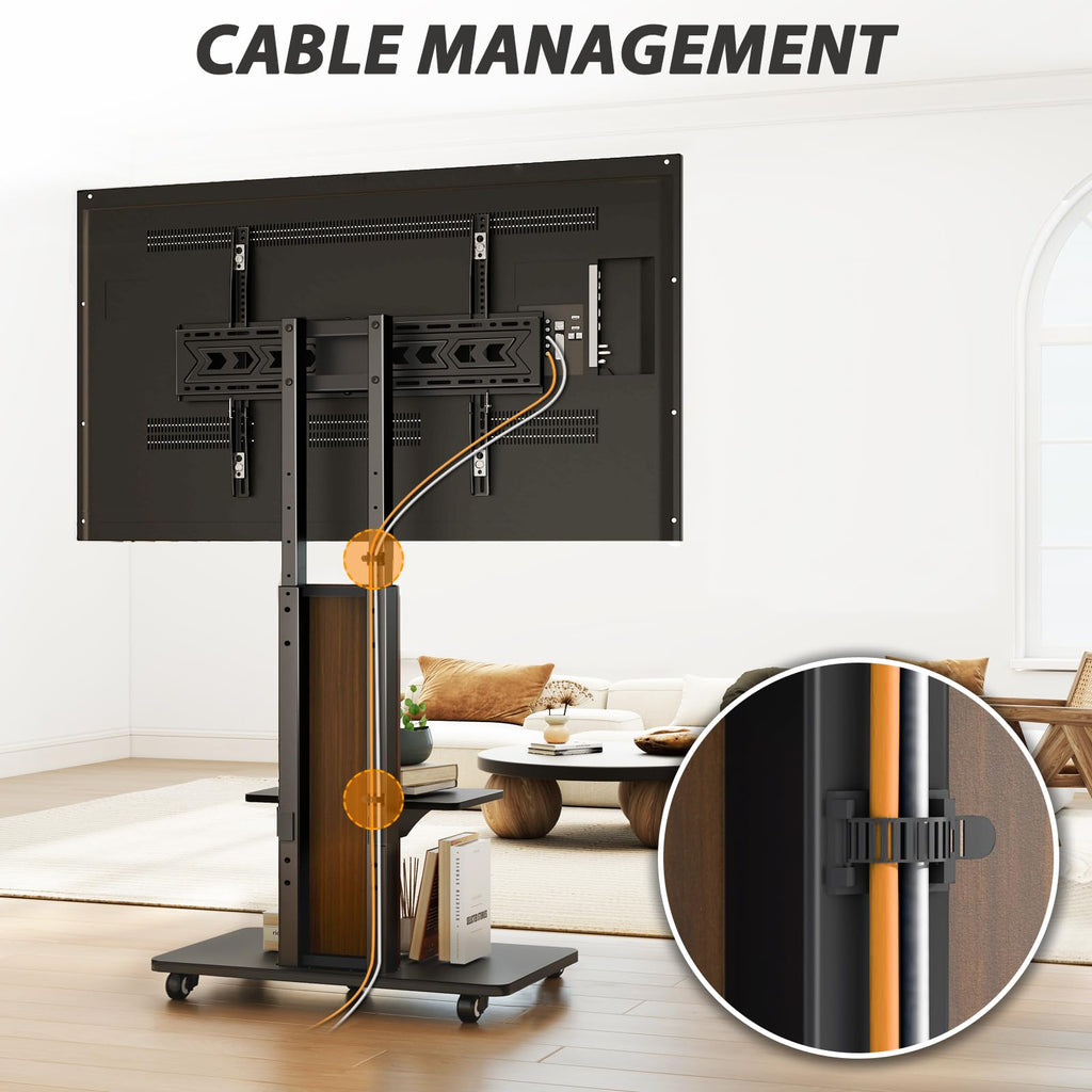 Heavy Duty Rolling TV Stand for 55-100 inch Large Screens B5240