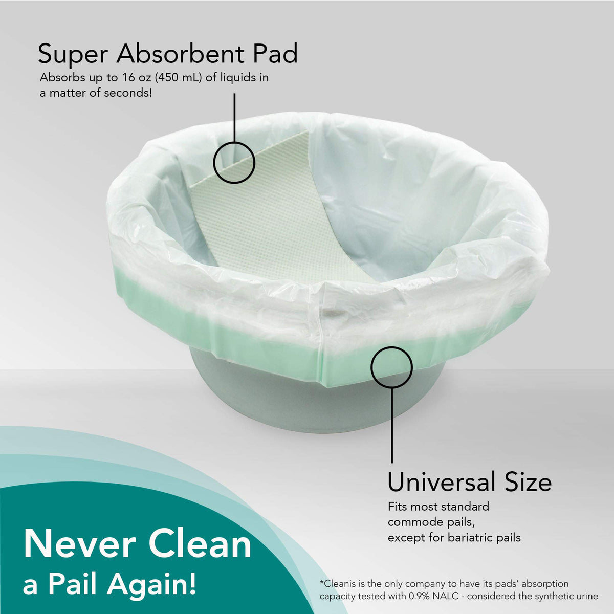 Disposable Commode Liners 60 Count A7998