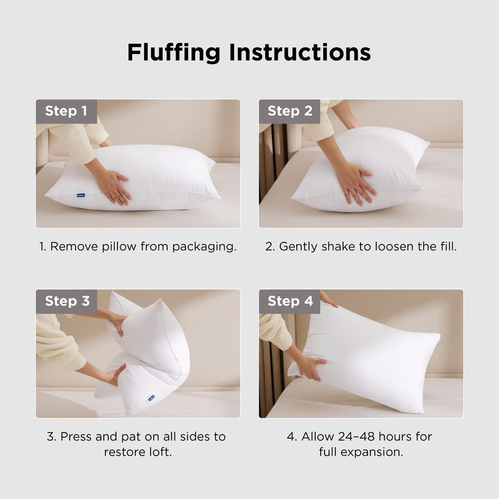 Queen Size Set of 2 Bed Pillows F9038