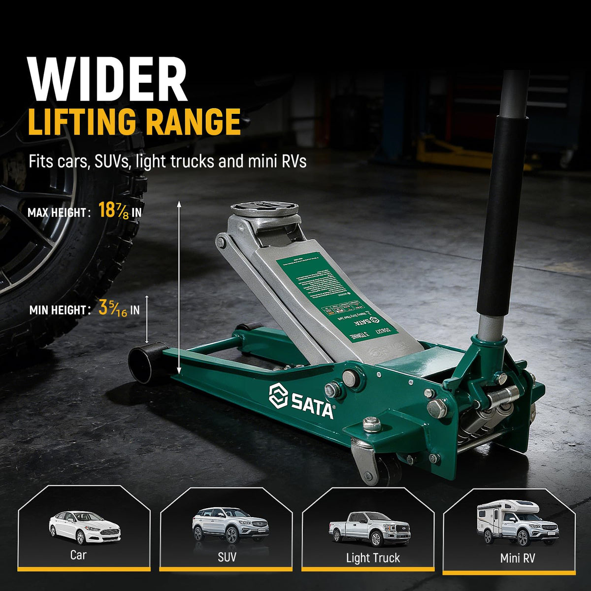 3 Ton Steel Hydraulic Floor Jack T985