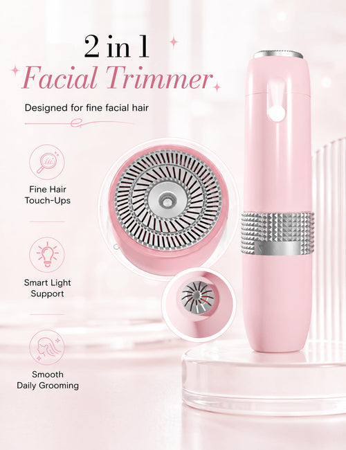 2-in-1 Facial Hair Removal and Eyebrow Trimmer F54207
