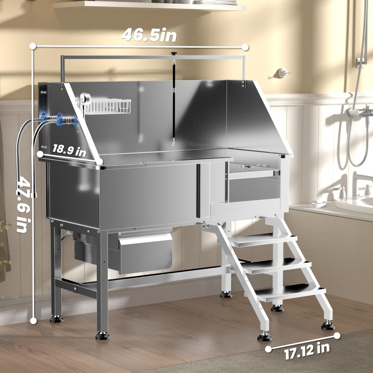 46" Stainless Steel Dog Wash Station C1361
