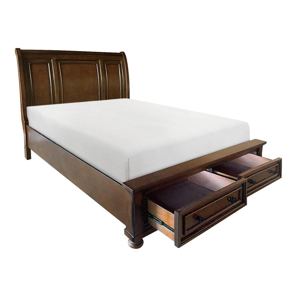 California King Platform Bed Frame with Storage Drawers X95359