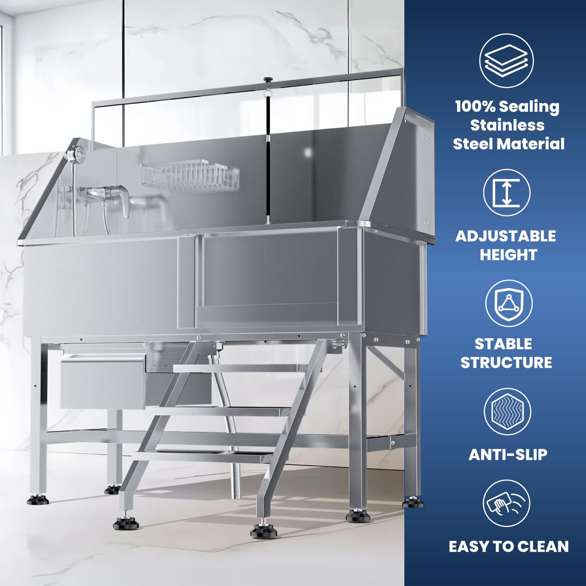 46" Stainless Steel Dog Wash Station C1361