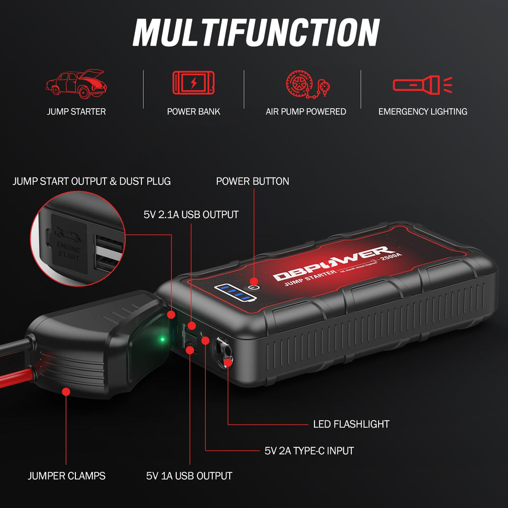 2500A Peak 74Wh Portable Car Jump Starter G7028