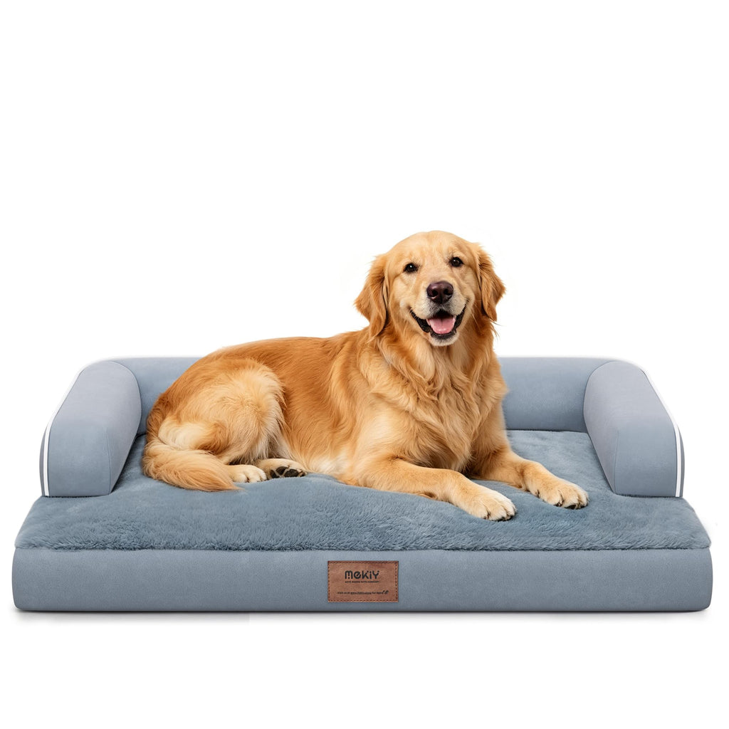 Washable Orthopedic Dog Bed with Bolster H33777