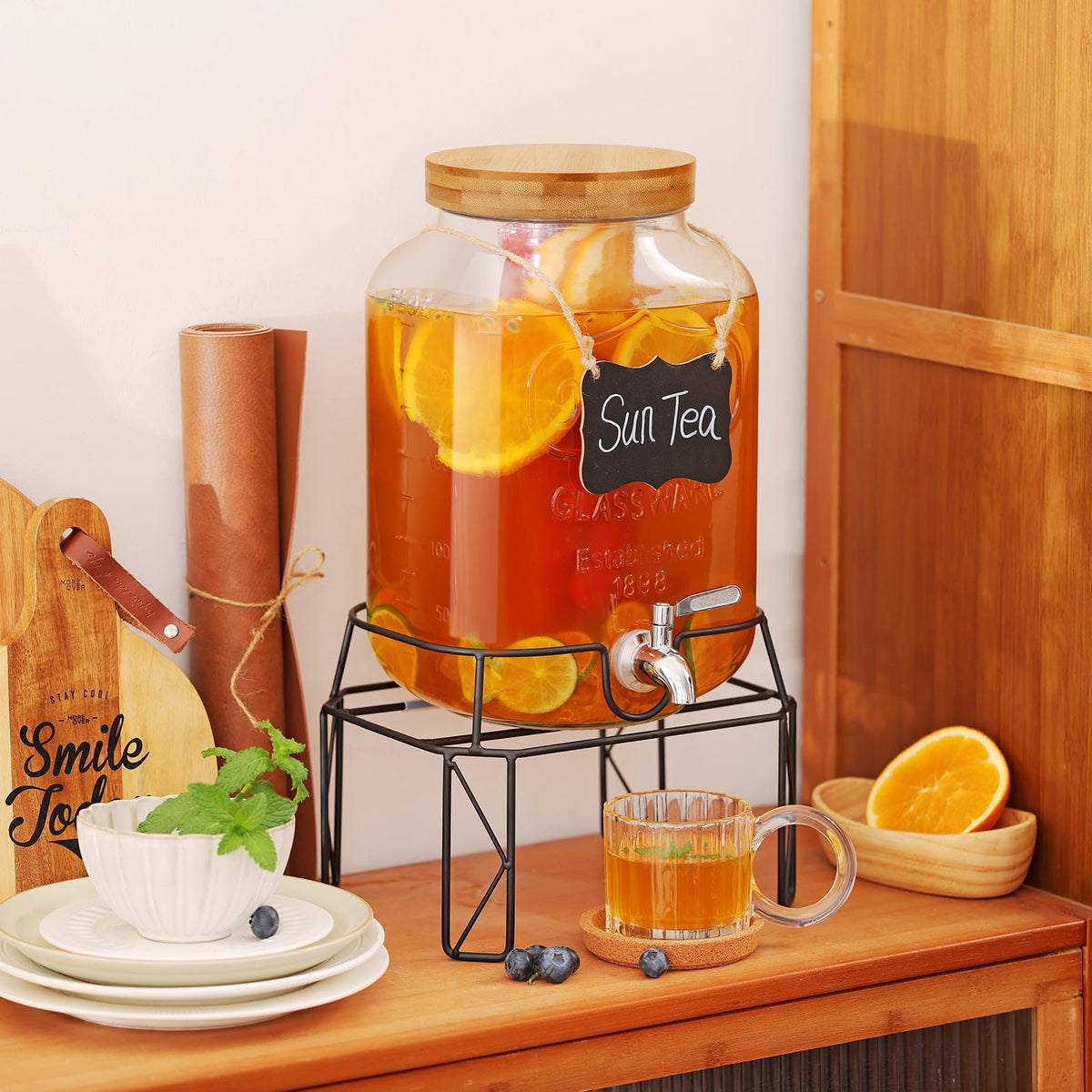 2 Gallon Drink Dispensers with Stand I585