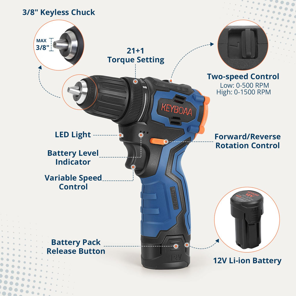 Brushless Cordless Drill Set with 2 Batteries & Charger K13637