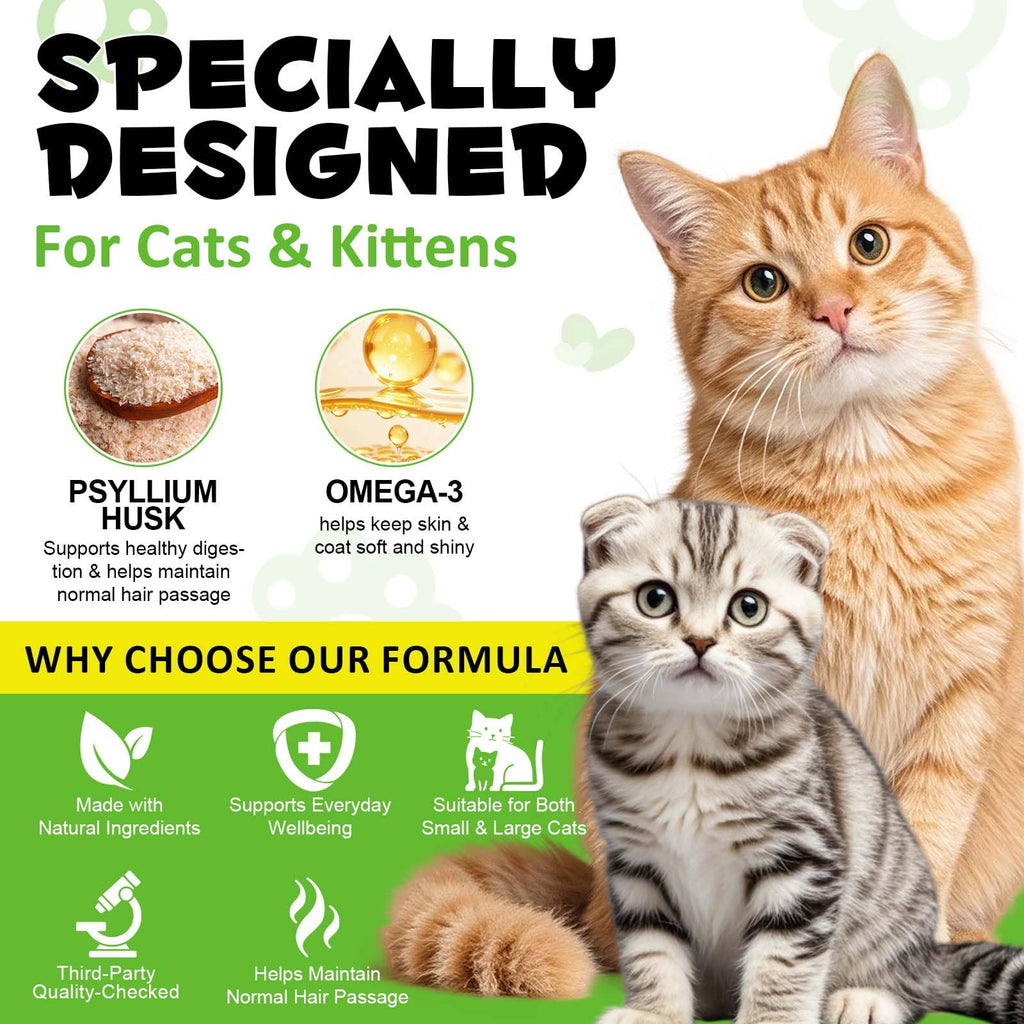 Cat Hairball Support Chews with Cat Grass & Omega-3 Fish Oil N54265