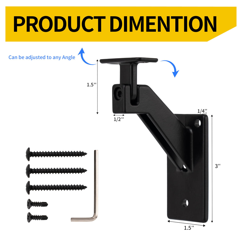 Matte Black Handrails Kit for Stairs G3982