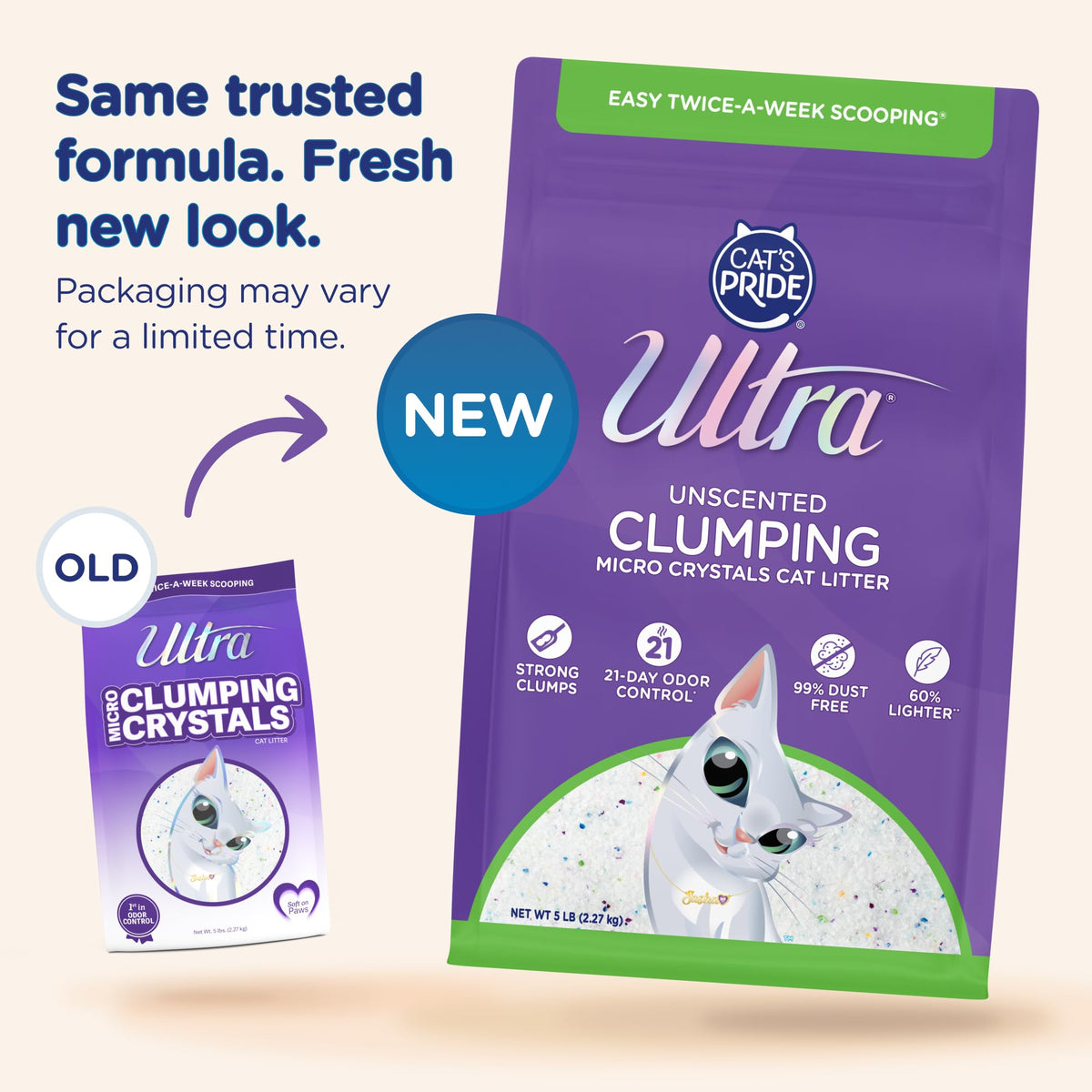 Fragrance Free Clumping Micro Crystals Litter 15lb C954