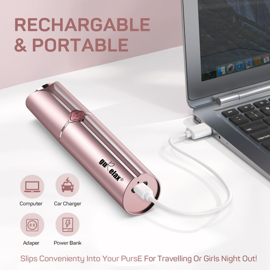 Electric Painless Facial Hair Removal Device with 2 Replacement Heads S661
