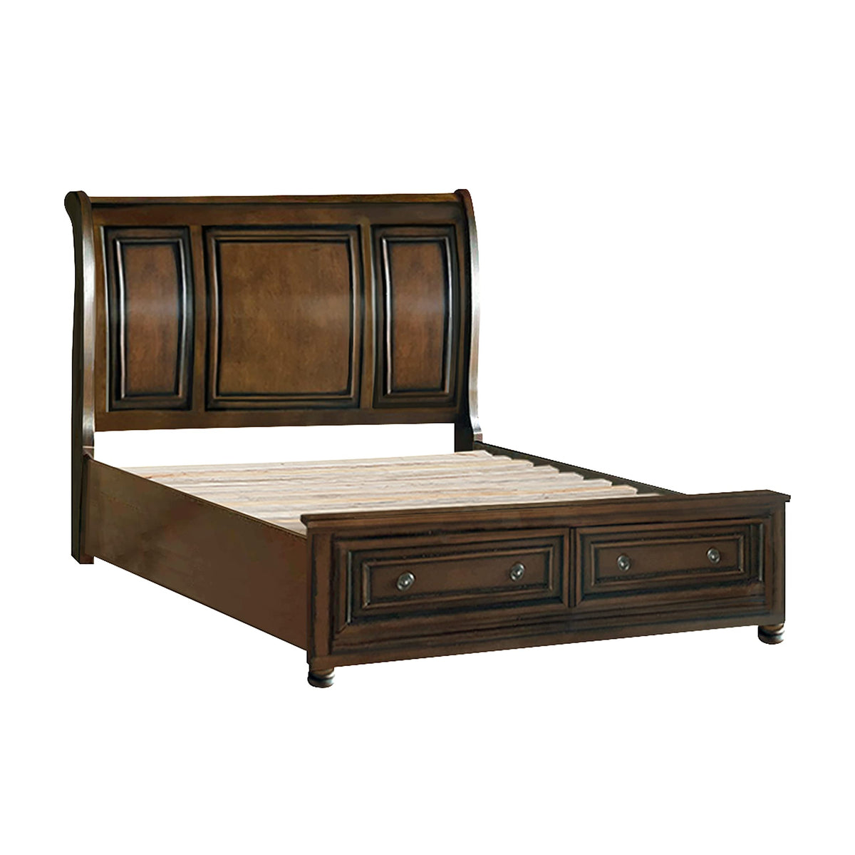 California King Platform Bed Frame with Storage Drawers X95359