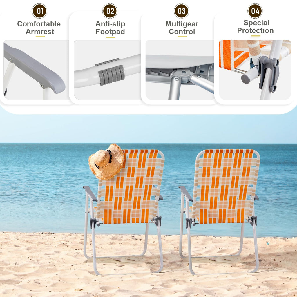 Folding Camping Chairs Set of 2 Steel M546905