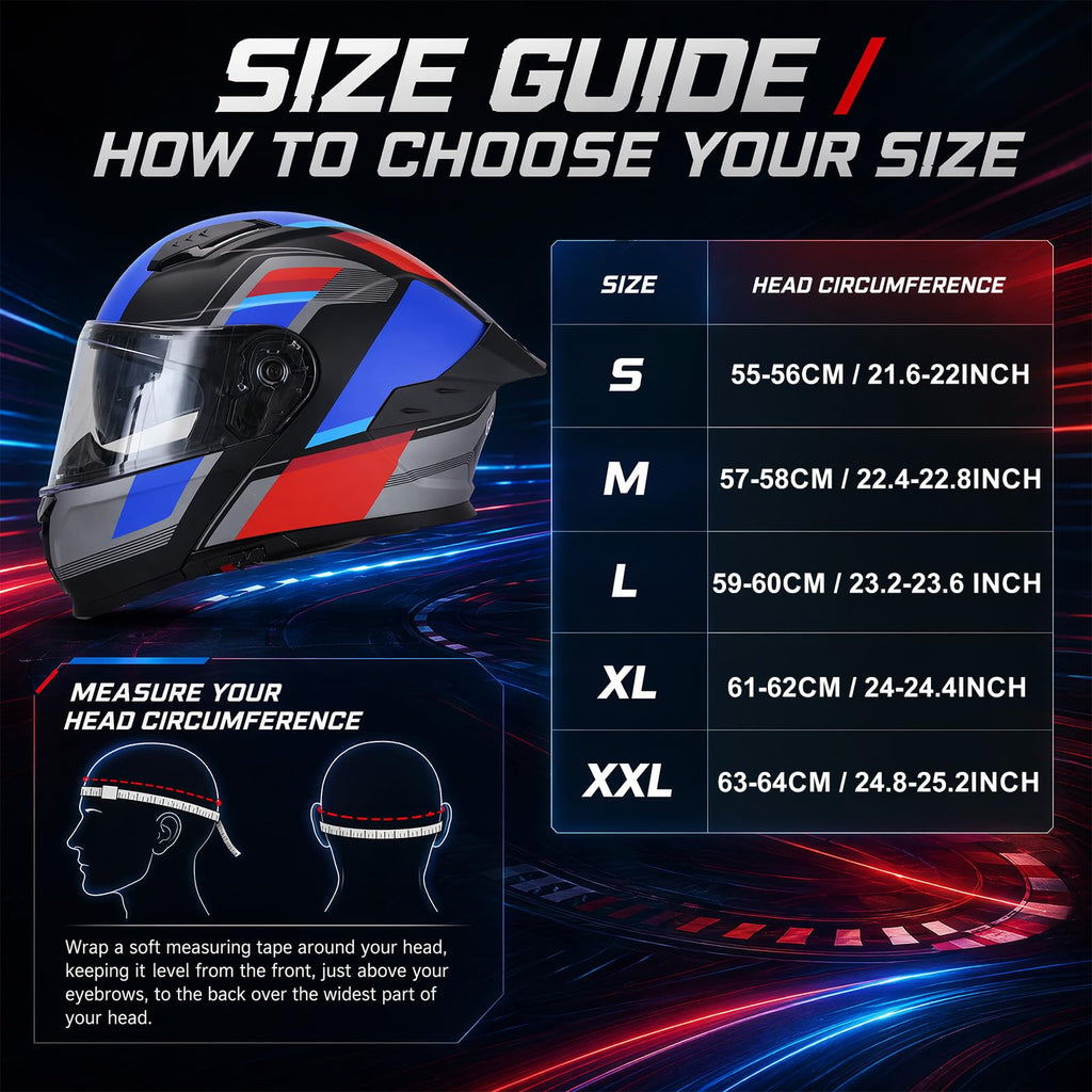 Heavy Duty Flip Up Modular Motorcycle Helmet X586781