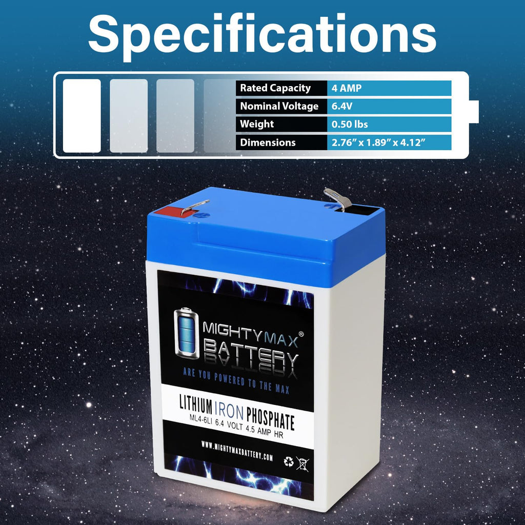 6V 4.5AH Lithium Replacement Battery S9696