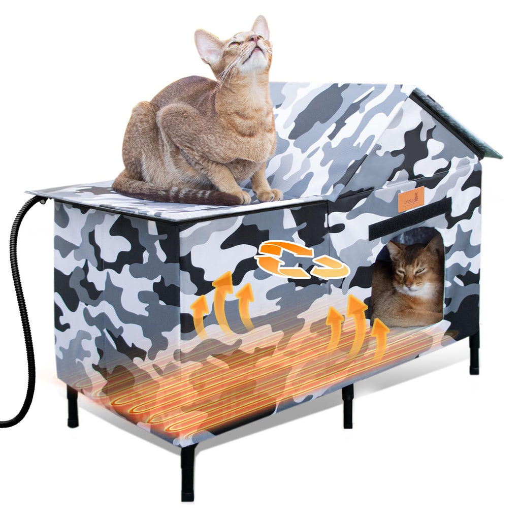 Extra Large Heated Weatherproof Cat House C50407