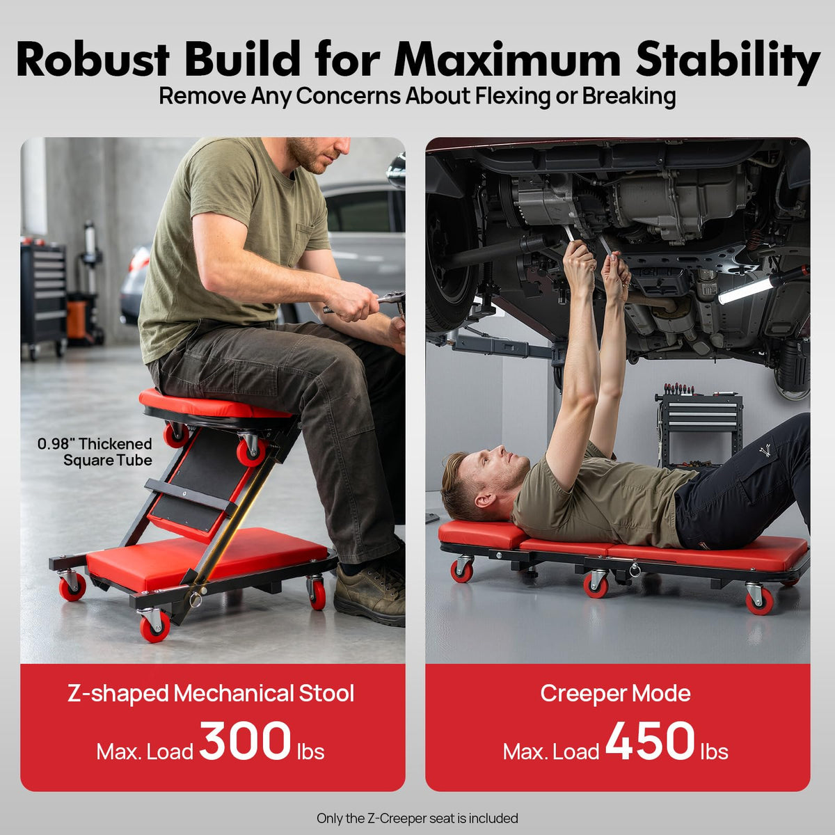 Heavy Duty 2 in 1 Z Creeper Seat K65994