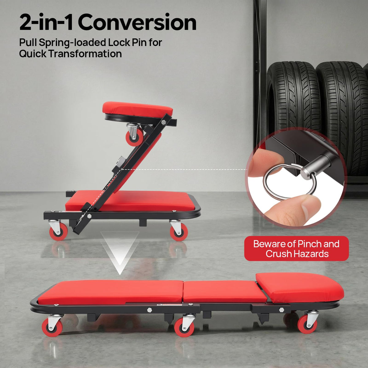 Heavy Duty 2 in 1 Z Creeper Seat K65994