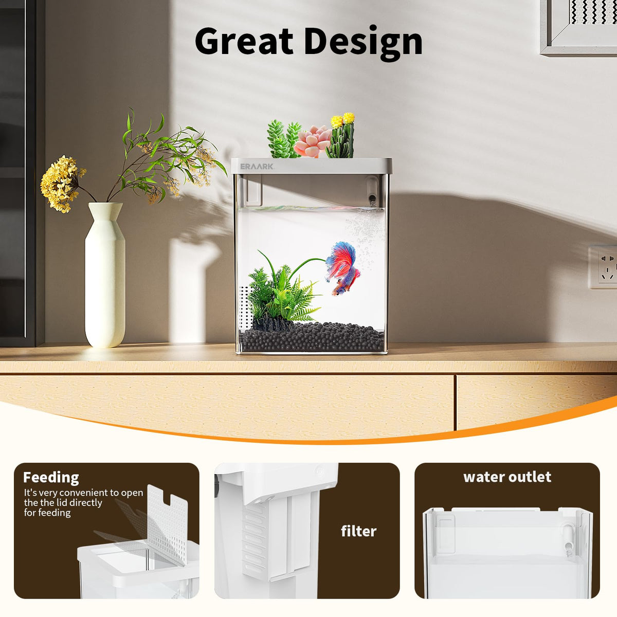 1.5 Gallon Aquarium Kit with Filter and LED Light Q948712