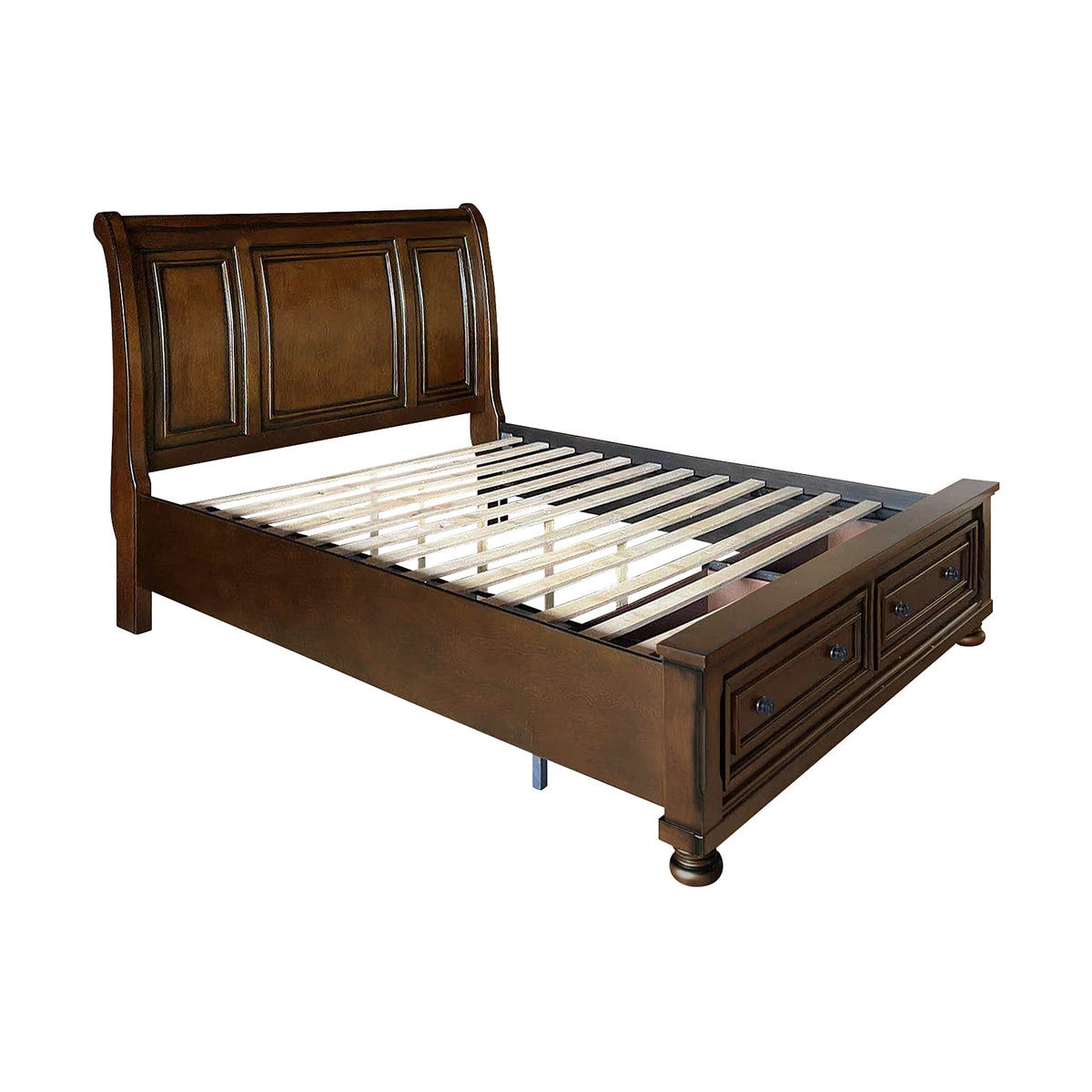 California King Platform Bed Frame with Storage Drawers X95359