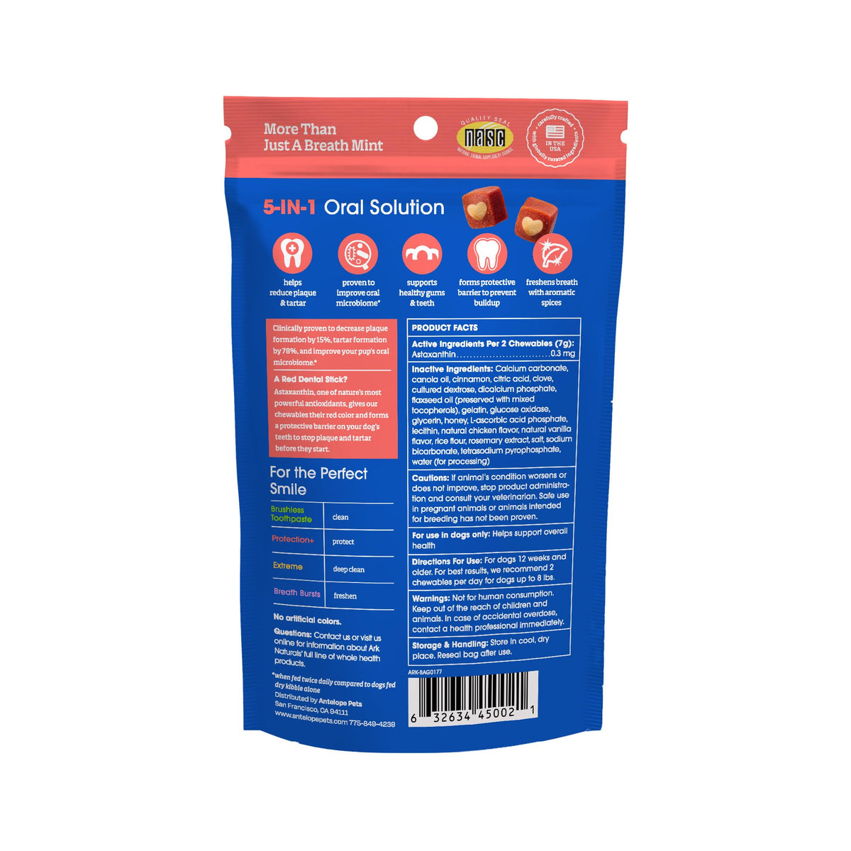 Brushless Dog Dental Treats Mini Breeds 32 ct Q510
