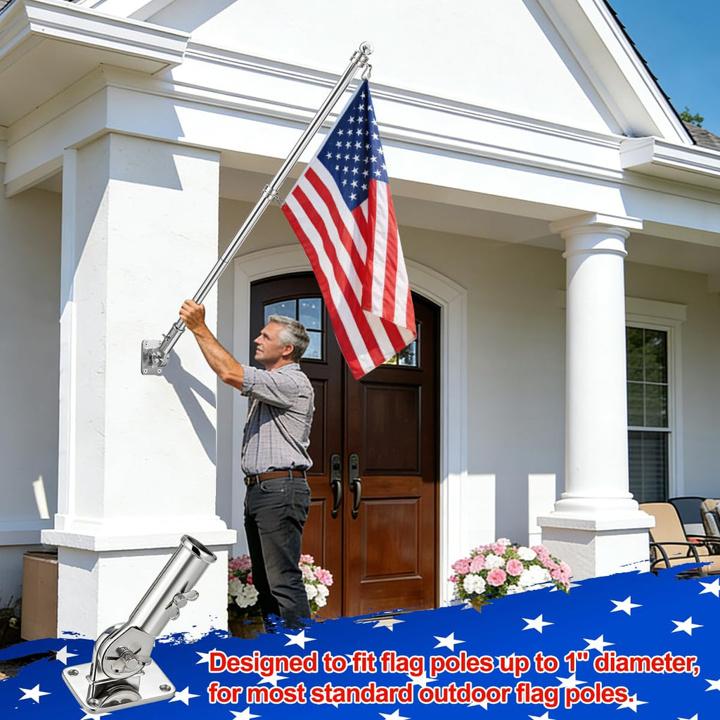 Adjustable 316 Stainless Steel Flag Pole Holder K8385