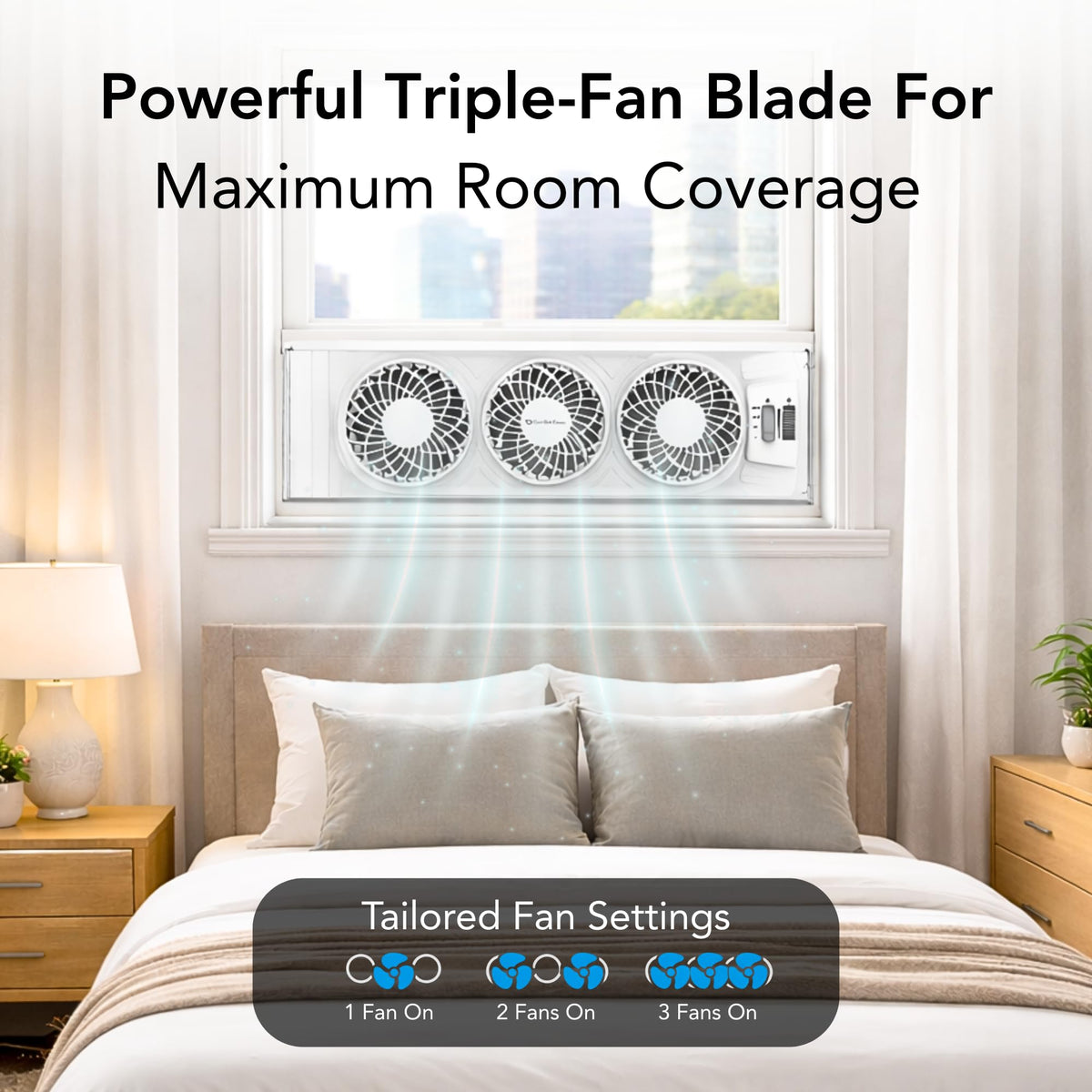 Triple Window Fan with 3-Speeds & Expandable Width P435