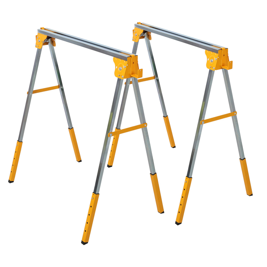 2 Pack Adjustable Height Steel Sawhorse I421