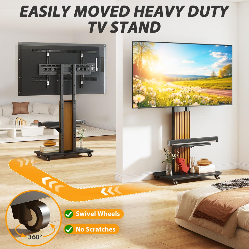 Heavy Duty Rolling TV Stand for 55-100 inch Large Screens B5240