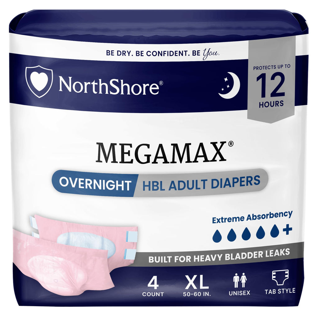 Pink X-Large Adult Diapers with Tabs, 4 Count U87677