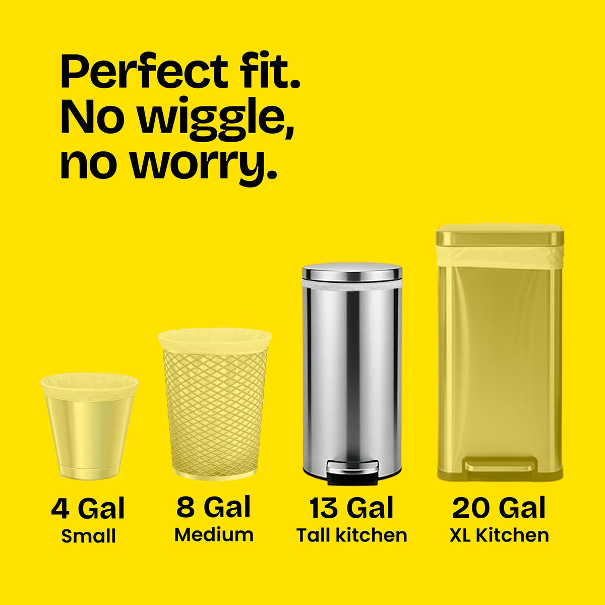 13 Gallon Tall Kitchen Trash Bags 110 Count J4140