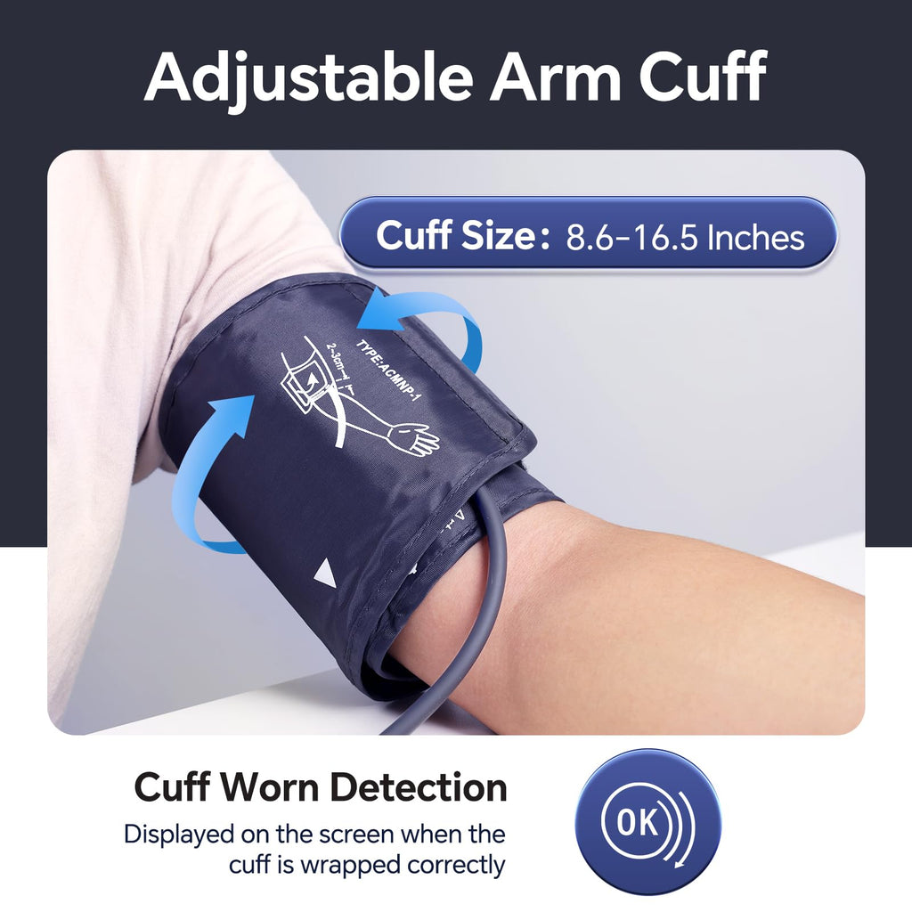 Upper Arm Blood Pressure Monitor with Adjustable Arm Cuff C56563