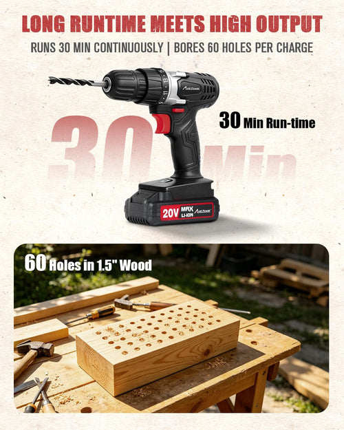 20V Cordless Electric Drill Set W361