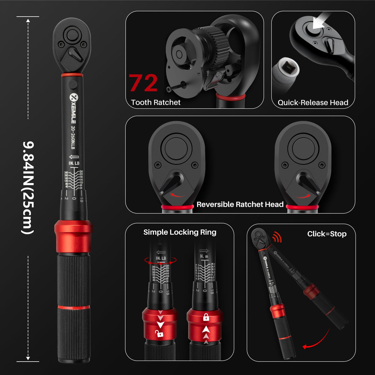 1/4" Drive Torque Wrench & Screwdriver Set L669