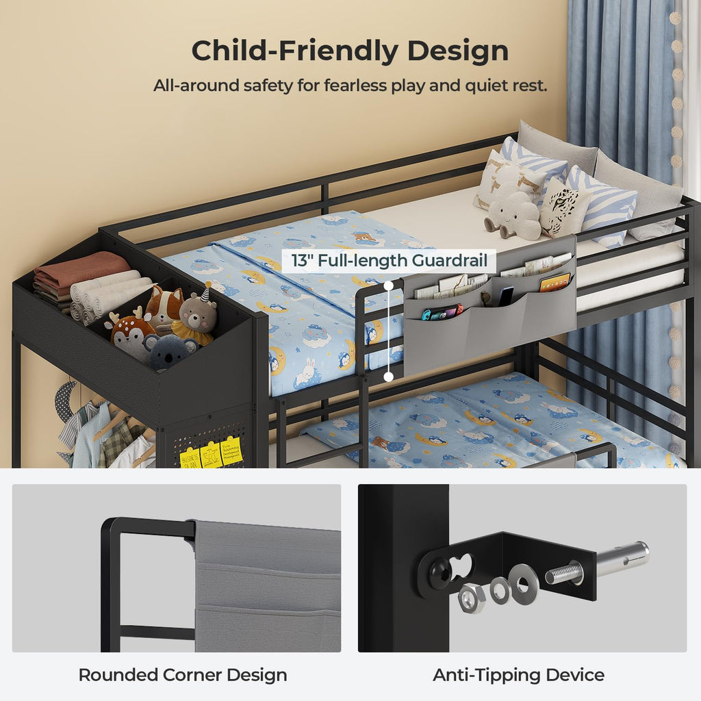 Triple Bunk Bed with 6 Storage Drawers X5985