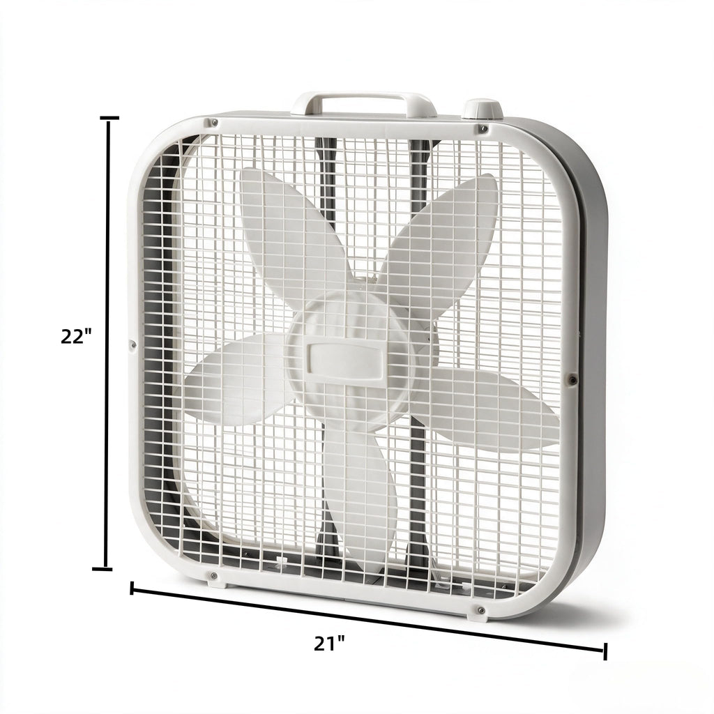 White 3-Speed Box Fan U633194
