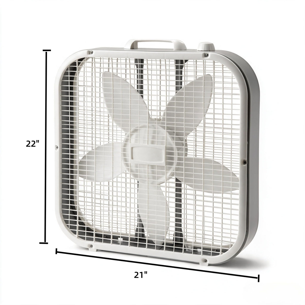 White 3-Speed Box Fan U633194