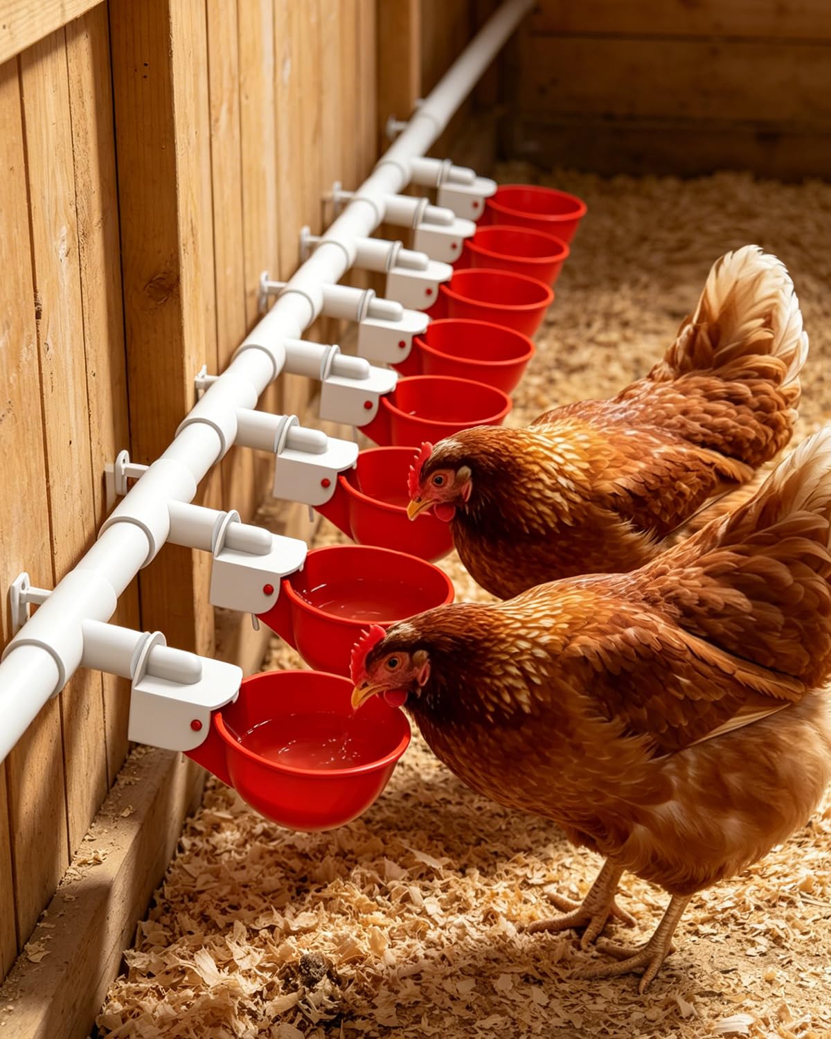 Chicken Waterer Cups 8 Pack with 3/8" Drill Bit K18133