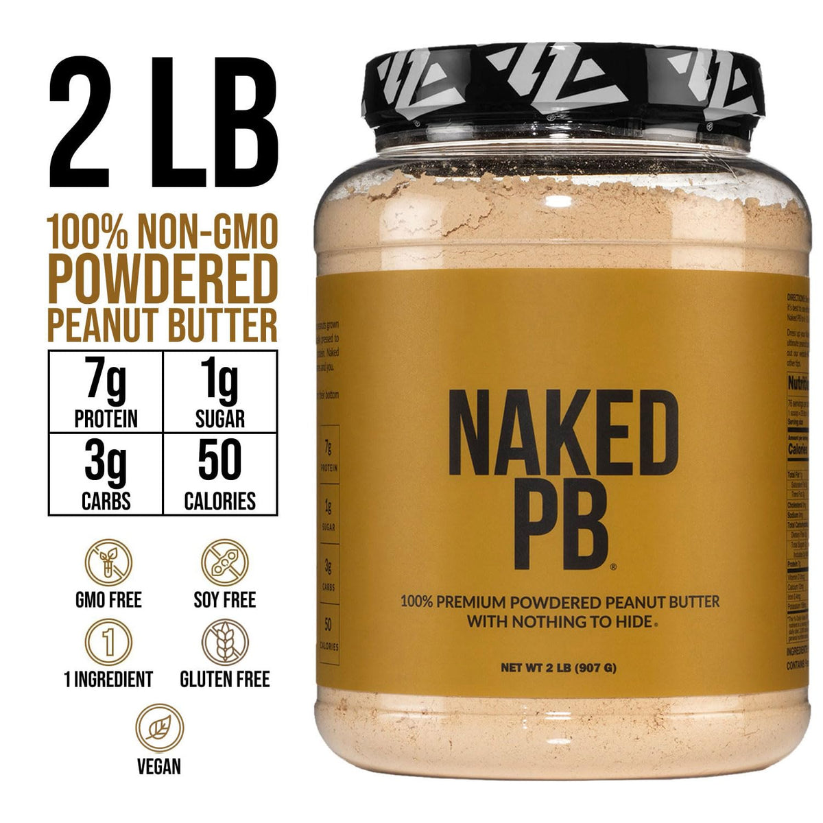 Dairy Free Protein Bundle: 5LB Unflavored Pea and 2LB PB O323
