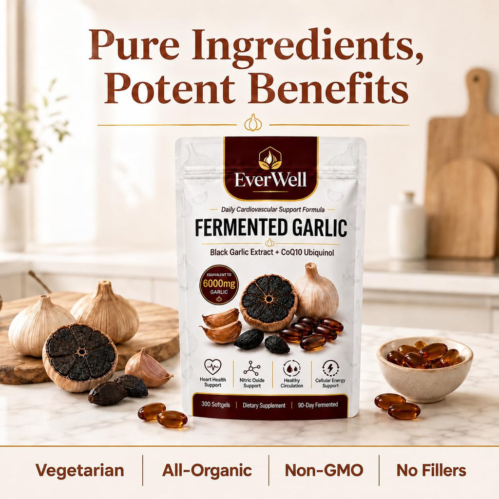 Black Garlic CoQ10 Softgels, 300 Softgels V5369