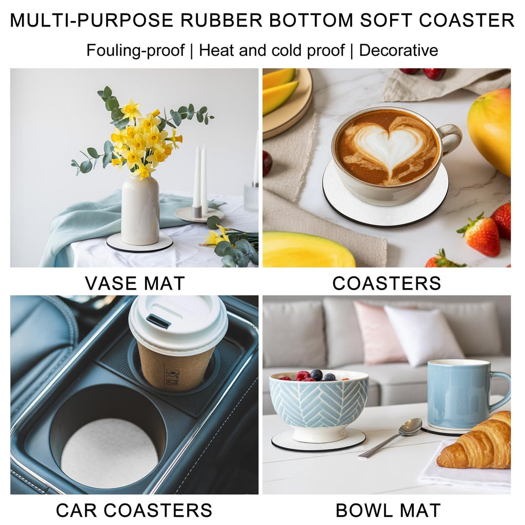 Black Grey Absorbent Coasters Set of 4 U345