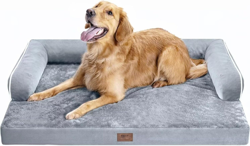 Washable Orthopedic Dog Bed with Bolster H33777
