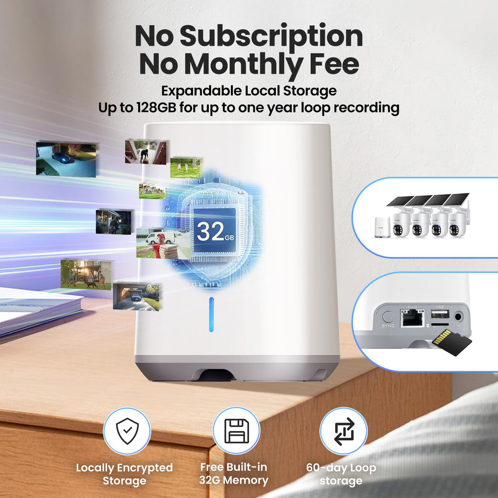 5MP Wireless Outdoor Security Cameras 4-Cam Kit L6593