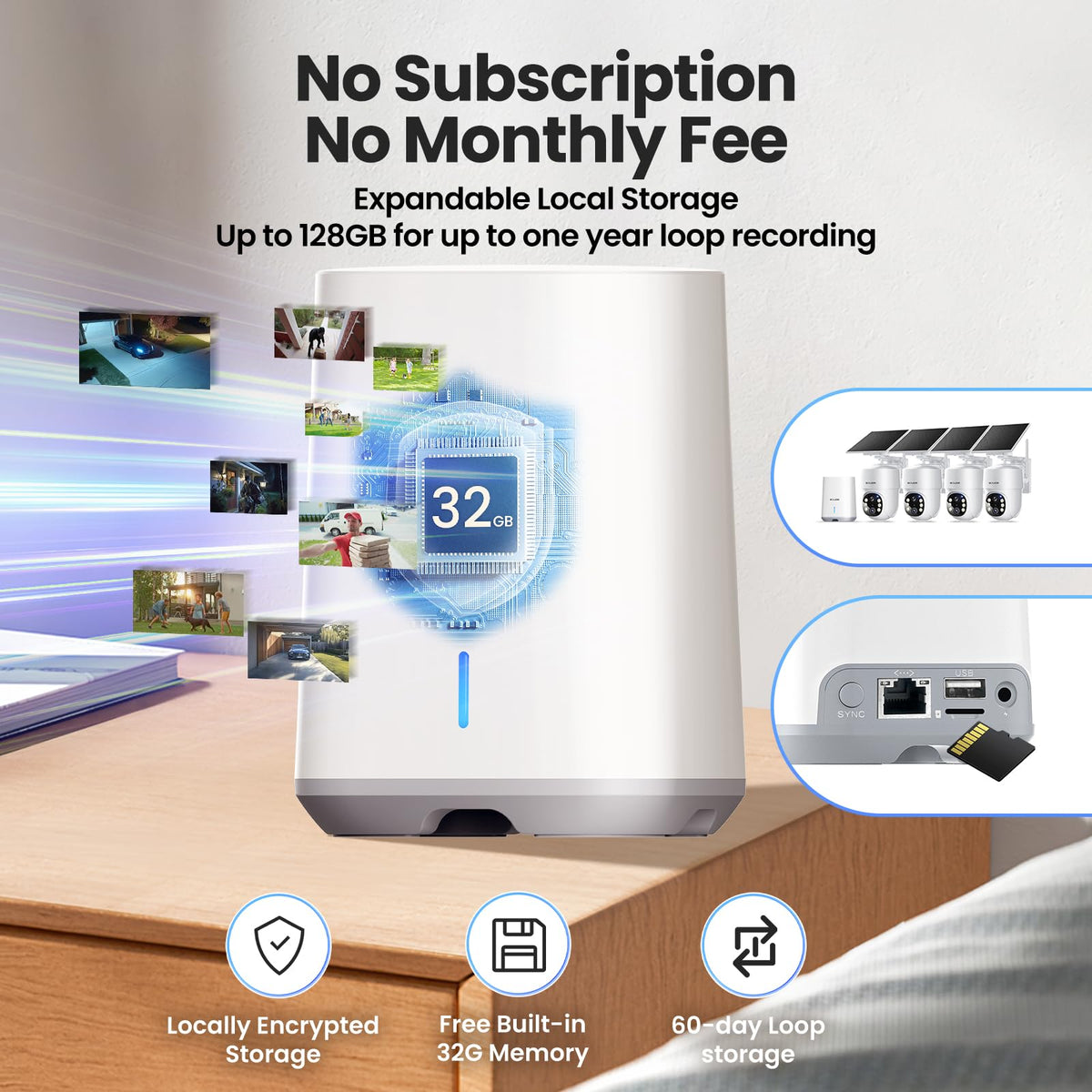 5MP Wireless Outdoor Security Cameras 4-Cam Kit L6593