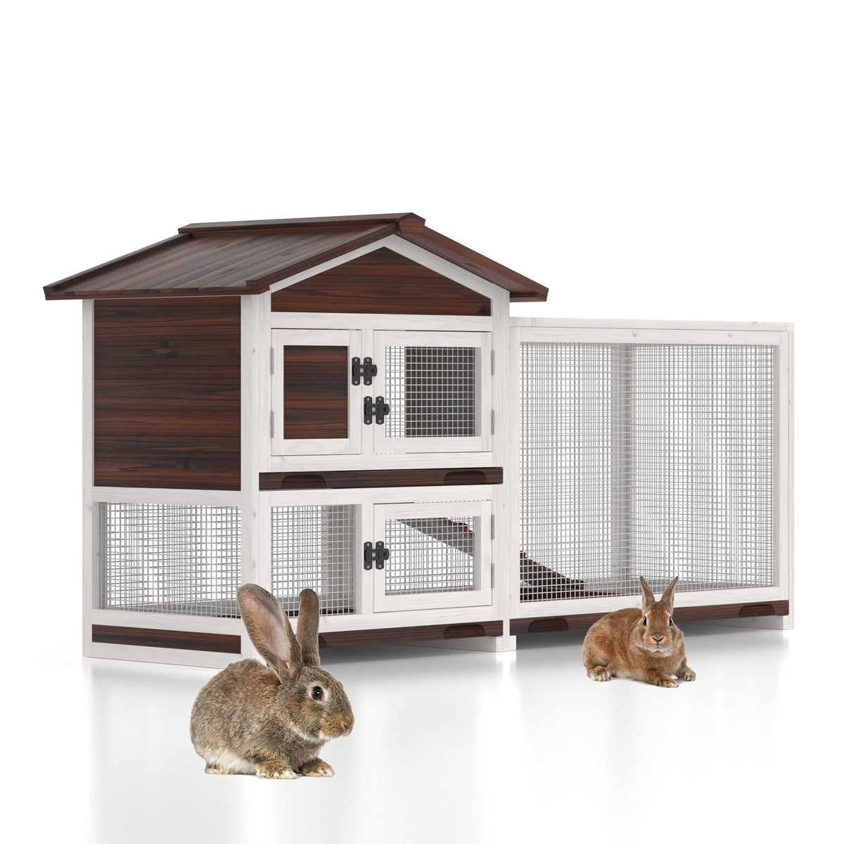 60" Wooden Rabbit Hutch I624