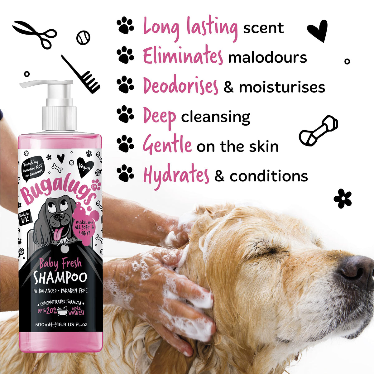 Baby Powder Scent Dog Shampoo 16.85 FL Oz J3346