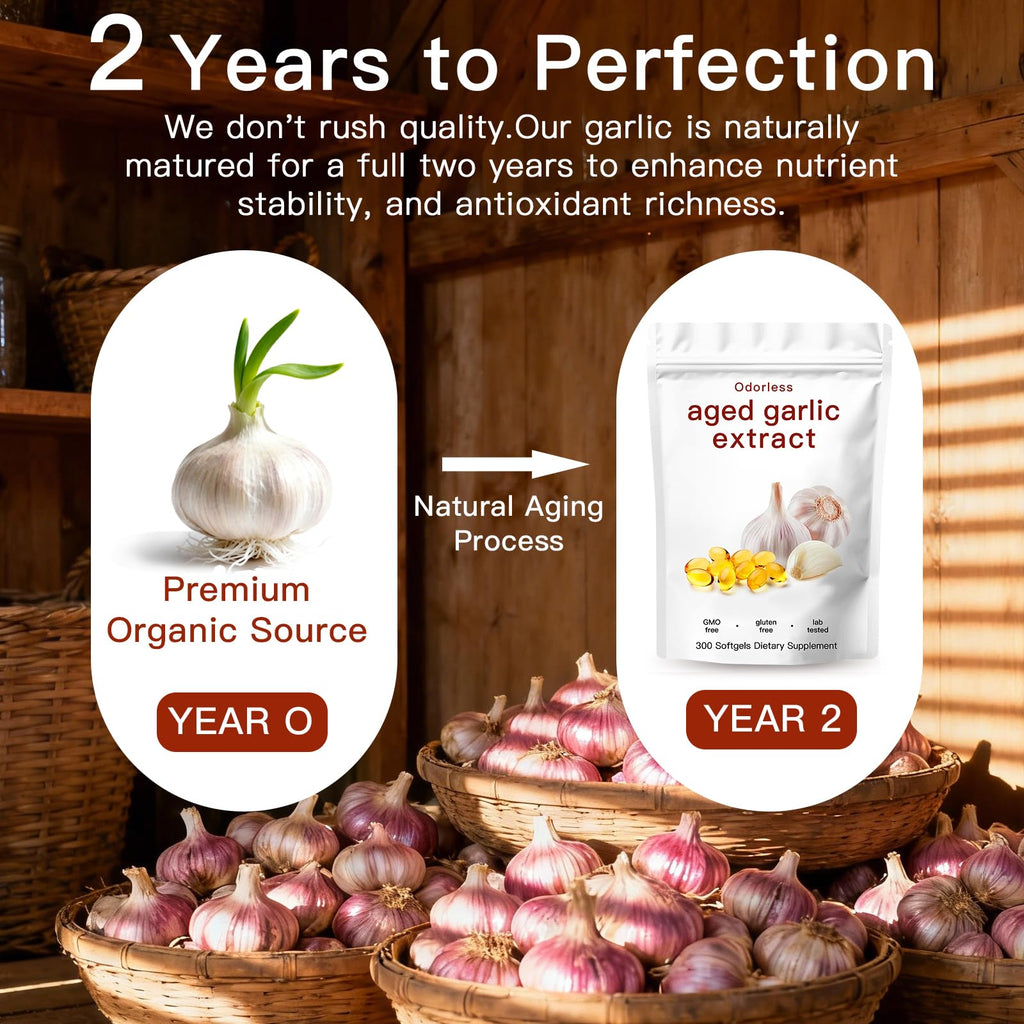 Odorless Organic Garlic Capsules 300 Count C4106